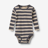 Wheat Main Langærmet Body Freddie Body 1309 greyblue stripe