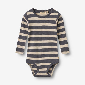 Wheat Main Langærmet Body Freddie Body 1309 greyblue stripe