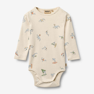 Wheat Main Langærmet Body Freddie Body 9669 whale friends