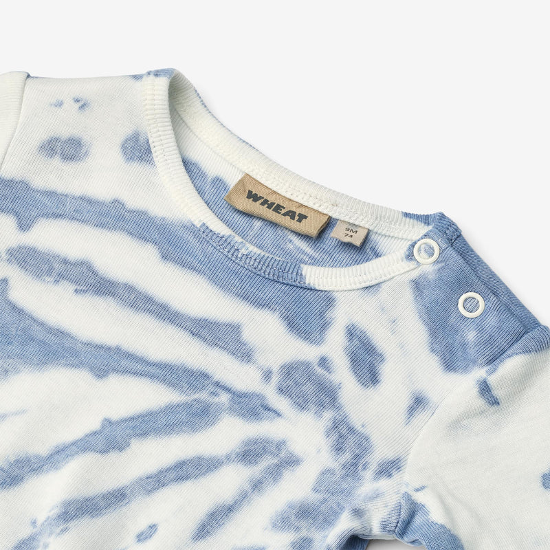 Wheat Main Langærmet Body Freddie Underwear/Bodies 9417 blue tie dye