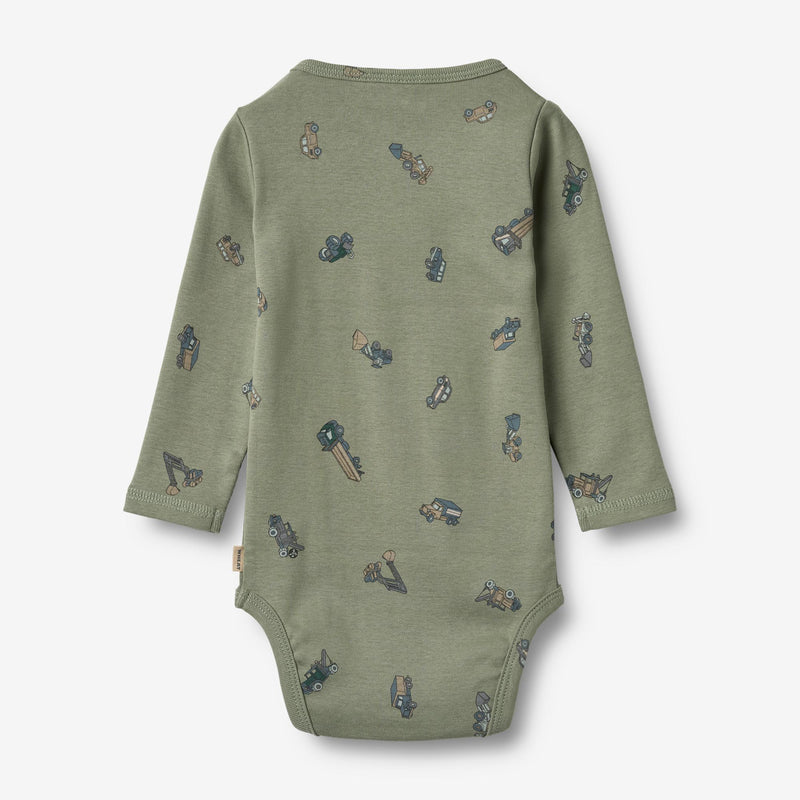 Wheat Main Langærmet Body Freddie Underwear/Bodies 9552 dusty green cars