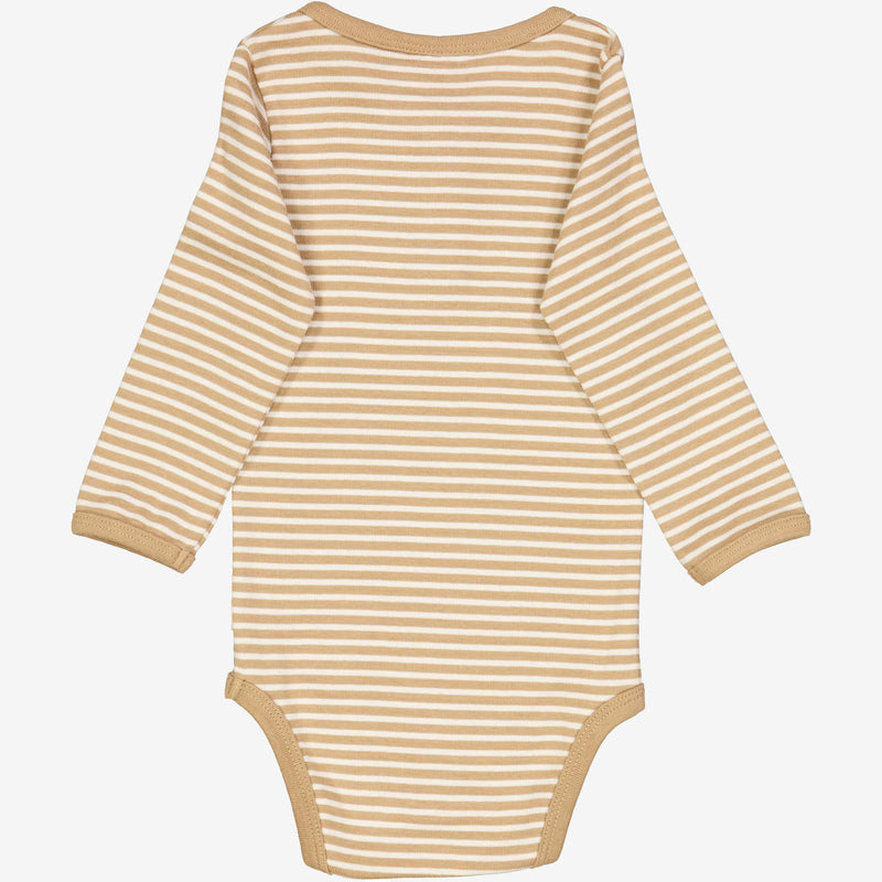 Wheat Main  Langærmet Body Kantbånd Underwear/Bodies 3307 cappuccino stripe