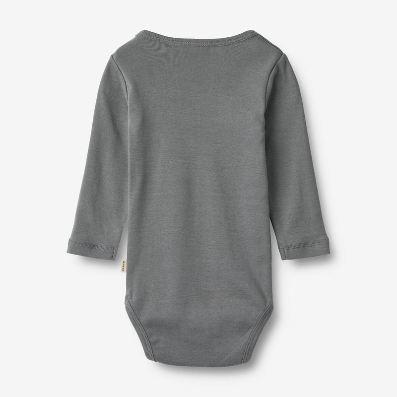 Wheat Main Langærmet Body Leo | Baby Underwear/Bodies 1201 stormy blue