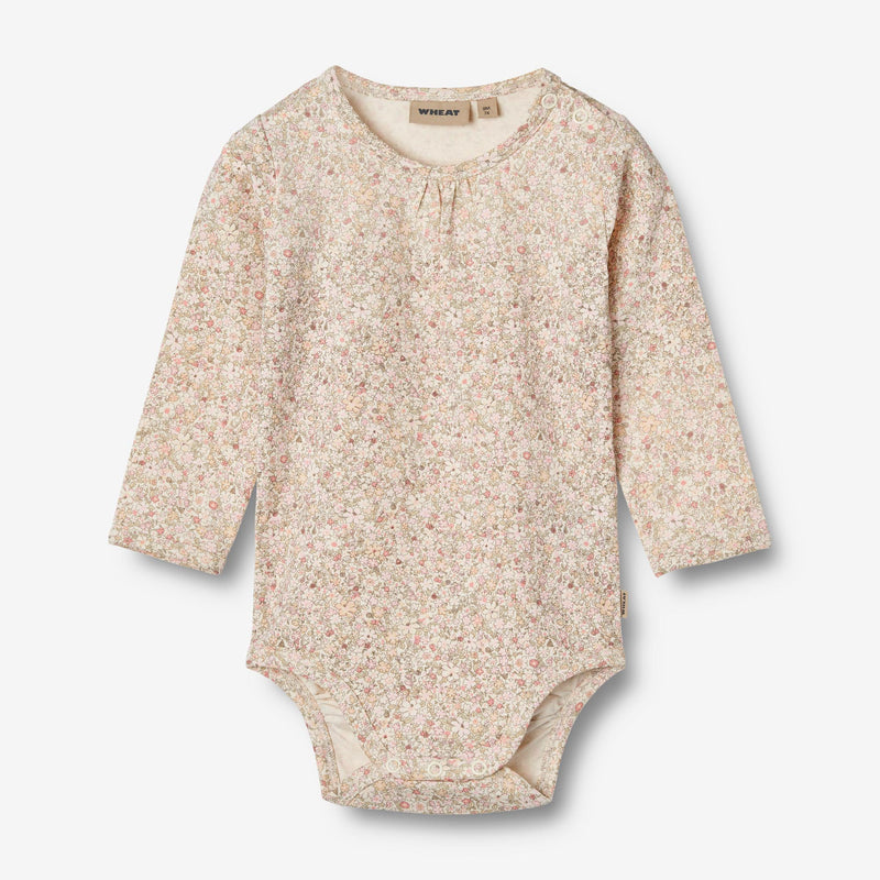 Wheat Main Langærmet Body Liv | Baby Underwear/Bodies 1250 cream flower meadow