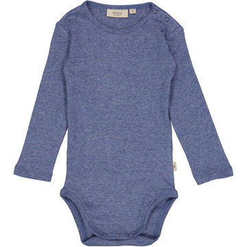 Wheat Main Langærmet Body Rib Underwear/Bodies 1076 blue melange