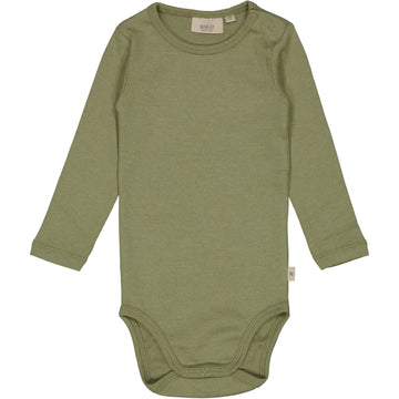 Wheat Main Langærmet Body Rib Underwear/Bodies 4122 sage