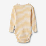 Wheat Main   Langærmet Body Rie Underwear/Bodies 5002 pale apricot stripe