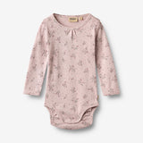 Wheat Main Langærmet Body Roselinde Body 1358 lilac flowers