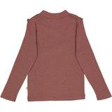 Wheat Wool Langærmet Flæse T-shirt Uld Jersey Tops and T-Shirts 2110 rose brown