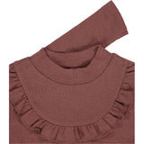 Wheat Wool Langærmet Flæse T-shirt Uld Jersey Tops and T-Shirts 2110 rose brown