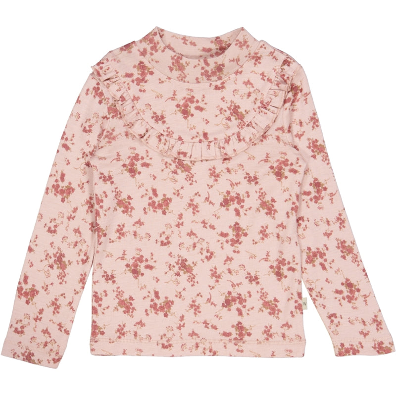 Wheat Wool Langærmet Flæse T-shirt Uld Jersey Tops and T-Shirts 2475 rose flowers