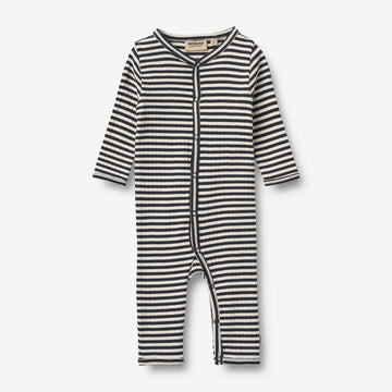 Wheat Main Heldragt uden fødder Dusty Jumpsuit 9432 navy rib stripe