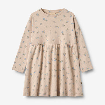 Wheat Main Langærmet Jersey Kjole Emmy Dress 9573 warm sand flowers
