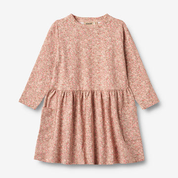 Wheat Main Langærmet Jerseykjole Bessie Dress 9566 rose dust flower meadow