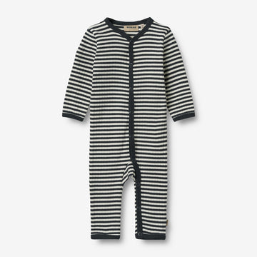Wheat Main Heldragt uden fødder Dusty Jumpsuit 9433 navy sea stripe
