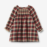 Wheat Main Langærmet Kjole Bella Dress 9588 red blue check