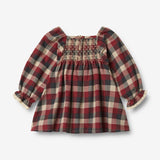 Wheat Main Langærmet Kjole Bella Dress 9588 red blue check