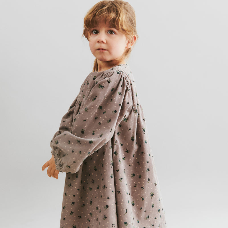 Wheat Main Langærmet Kjole Elvira Dress 9553 dusty purple flower hearts