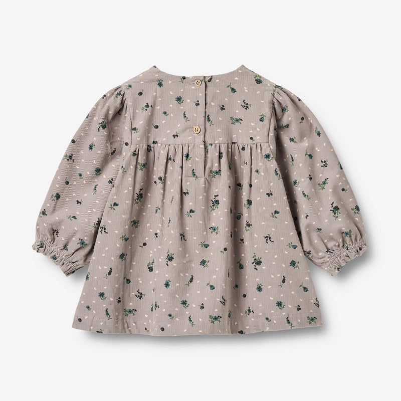 Wheat Main Langærmet Kjole Elvira Dress 9553 dusty purple flower hearts