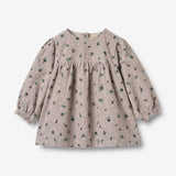 Wheat Main Langærmet Kjole Elvira Dress 9553 dusty purple flower hearts