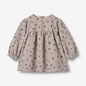 Wheat Main Langærmet Kjole Elvira Dress 9553 dusty purple flower hearts