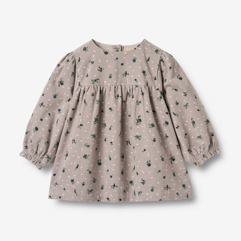 Wheat Main Langærmet Kjole Elvira Dress 9553 dusty purple flower hearts