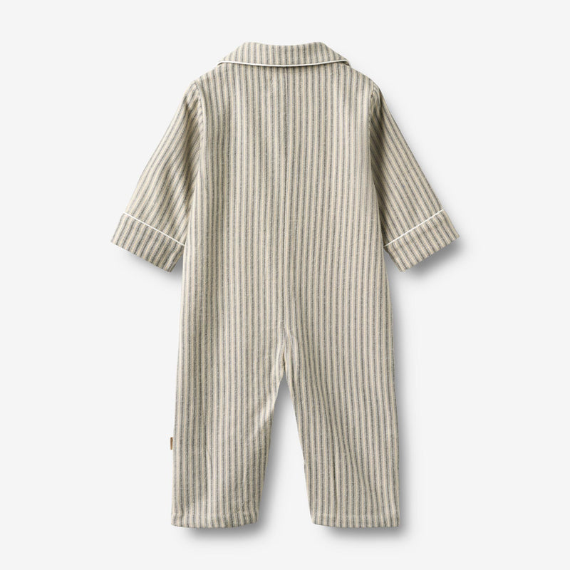 Wheat Main Langærmet Natdragt Lennie Home 9585 blue stripe
