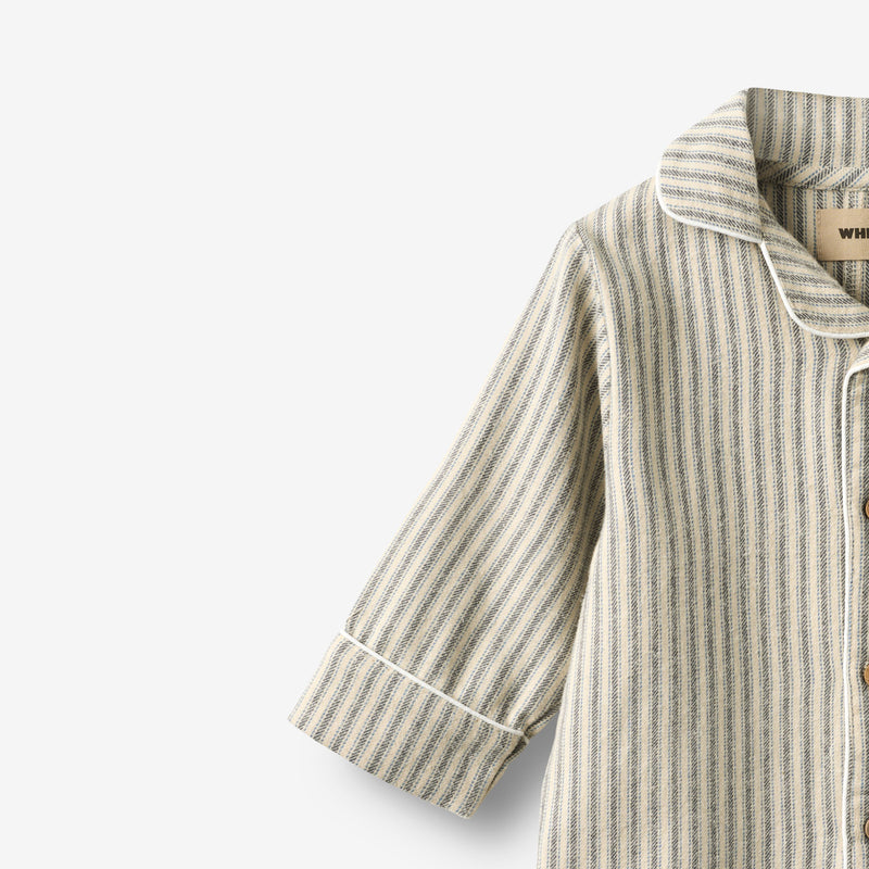 Wheat Main Langærmet Natdragt Lennie Home 9585 blue stripe