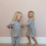 Wheat Main Langærmet Natkjole Sylva Home 9585 blue stripe