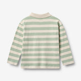 Wheat Main Langærmet Polo Fred Blouse 9647 mint stripe