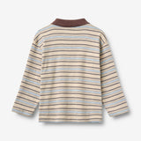 Wheat Main Langærmet Polo Fred Blouse 9877 multi blue stripe