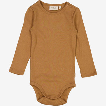Wheat Main  Langærmet Rib Body Underwear/Bodies 5073 caramel