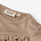 Wheat Main  Langærmet Rib Body Elise | Baby Underwear/Bodies 3006 soft brown