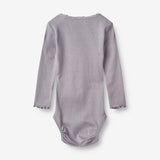 Wheat Main  Langærmet Rib Body Lotta | Baby Underwear/Bodies 1346 lavender