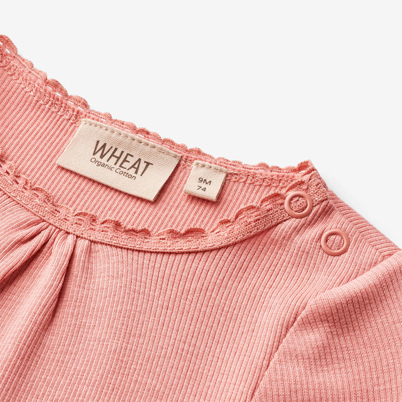 Wheat Main   Langærmet Rib Body Lotta Underwear/Bodies 2509 rosette