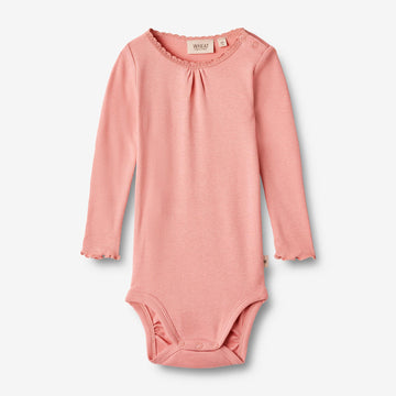 Wheat Main   Langærmet Rib Body Lotta Underwear/Bodies 2509 rosette