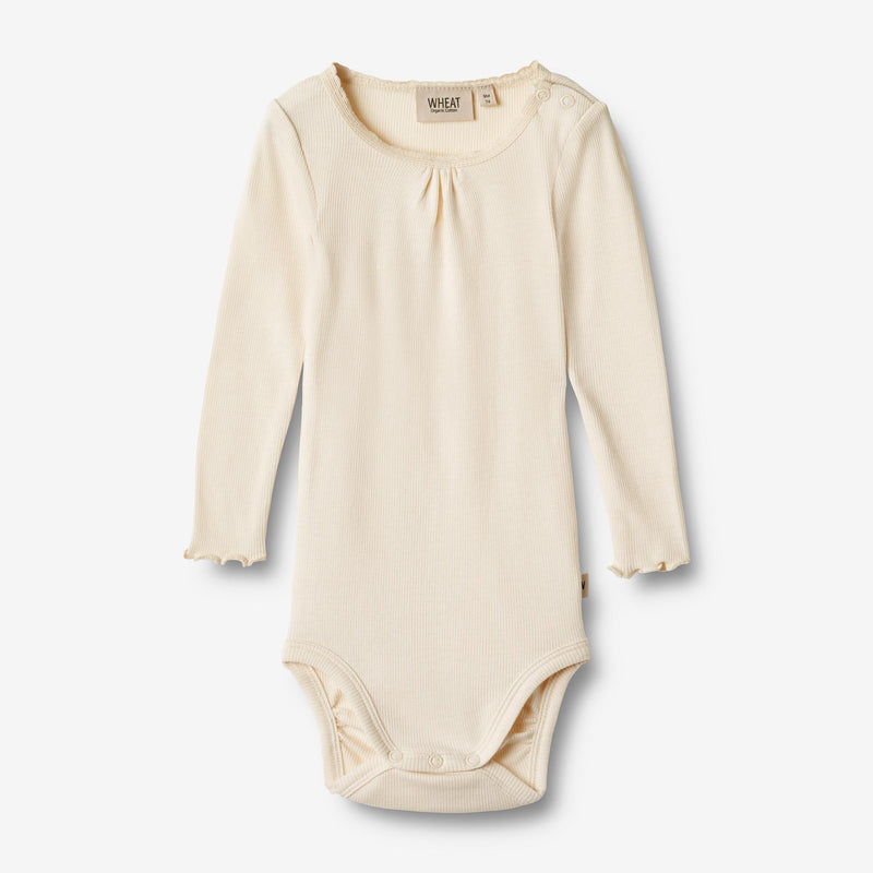 Wheat Main   Langærmet Rib Body Lotta Underwear/Bodies 3171 cream