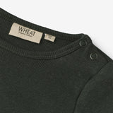 Wheat Main  Langærmet Rib Body Peter | Baby Underwear/Bodies 0025 black coal