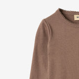 Wheat Main Langærmet Rib Body Regitze Body 9573 toffee brown