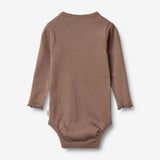 Wheat Main Langærmet Rib Body Regitze Body 9573 toffee brown