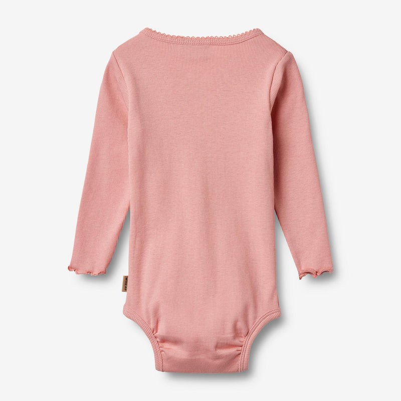 Wheat Main Langærmet Rib Body Regitze Underwear/Bodies 2026 rose
