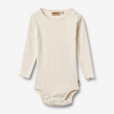 Wheat Main Langærmet Rib Body Regitze Underwear/Bodies 3182 ivory 