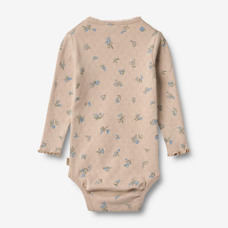 Wheat Main Langærmet Rib Body Regitze Underwear/Bodies 9573 warm sand flowers