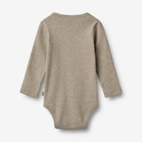 Wheat Main Langærmet Rib Body Spencer Body 0072 gravel melange