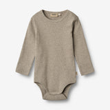 Wheat Main Langærmet Rib Body Spencer Body 0072 gravel melange