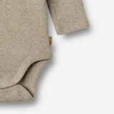 Wheat Main Langærmet Rib Body Spencer Underwear/Bodies 0072 gravel melange