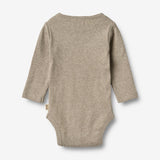 Wheat Main Langærmet Rib Body Spencer Underwear/Bodies 0072 gravel melange