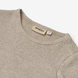 Wheat Main Langærmet Rib Body Spencer Underwear/Bodies 0072 gravel melange