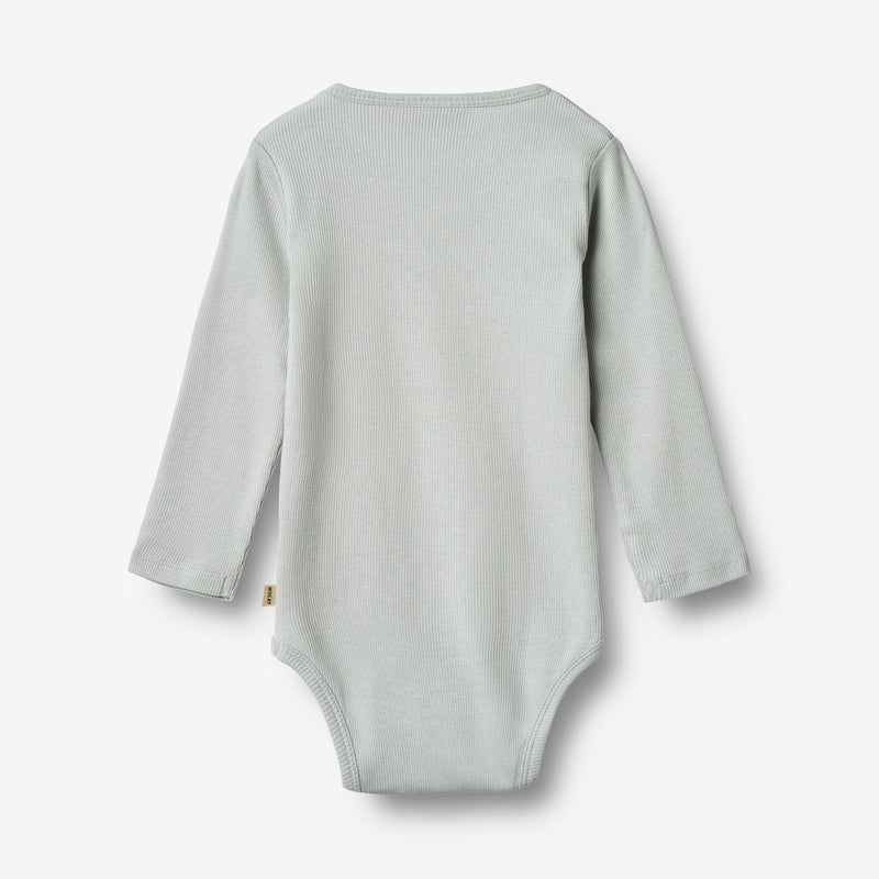 Wheat Main Langærmet Rib Body Spencer Underwear/Bodies 1560 soft blue