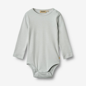 Wheat Main Langærmet Rib Body Spencer Underwear/Bodies 1560 soft blue